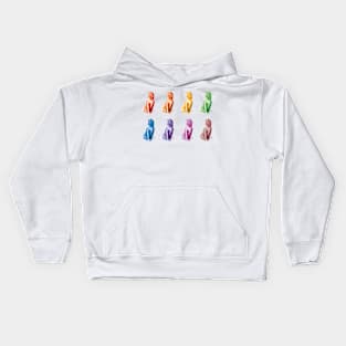 Rainbow Cats Pack Kids Hoodie